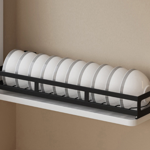 Black Kitchen Organizer: Dish Drain Rack Corner Shelf