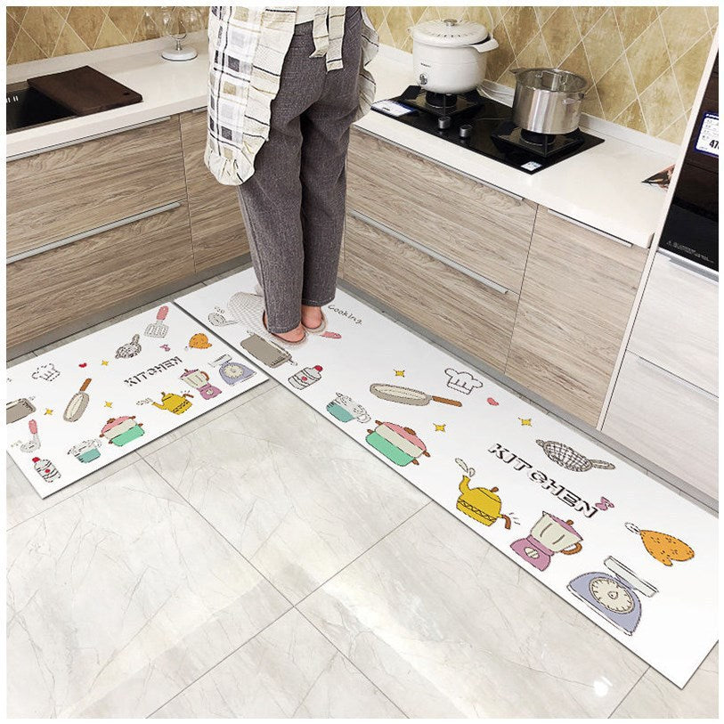 Kitchen Floor Mats, Long Oil-Proof Foot Mats