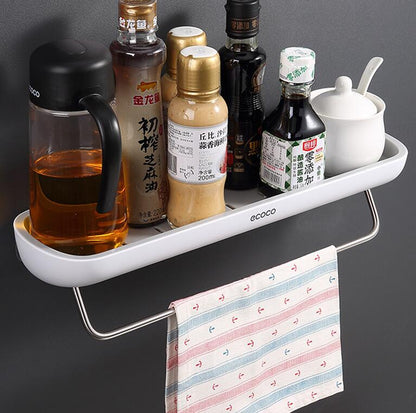 Versatile Wall-Mounted Bathroom & Kitchen Storage Racks