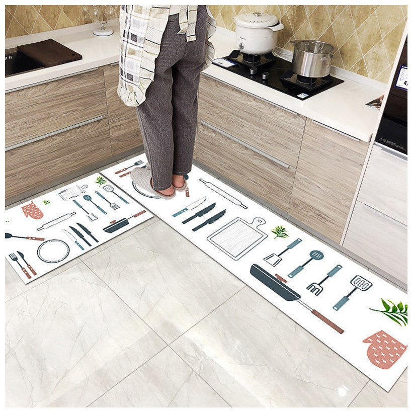 Kitchen Floor Mats, Long Oil-Proof Foot Mats